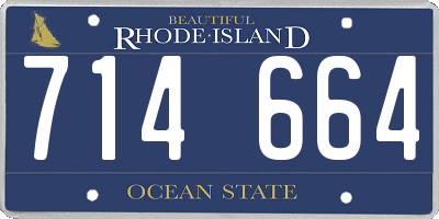 RI license plate 714664