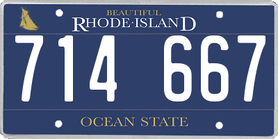 RI license plate 714667