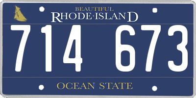 RI license plate 714673