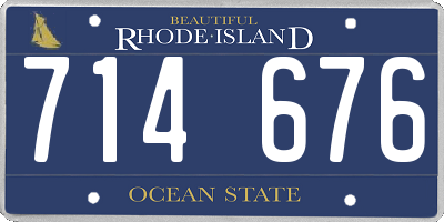 RI license plate 714676