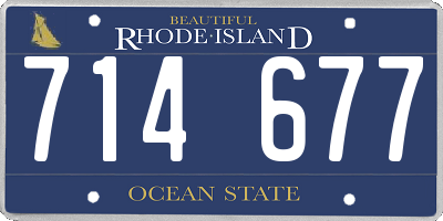RI license plate 714677