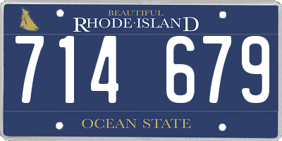 RI license plate 714679