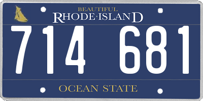 RI license plate 714681