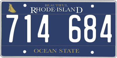 RI license plate 714684
