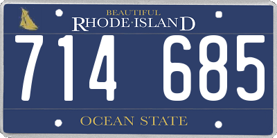RI license plate 714685