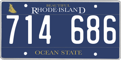 RI license plate 714686