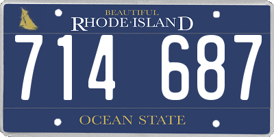 RI license plate 714687