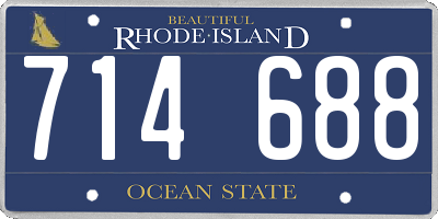 RI license plate 714688