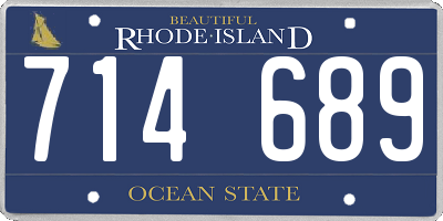 RI license plate 714689
