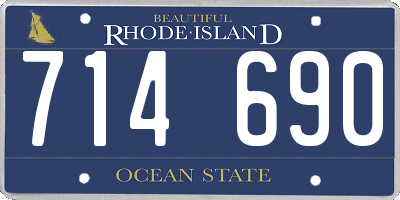 RI license plate 714690