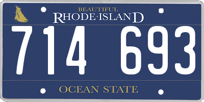 RI license plate 714693