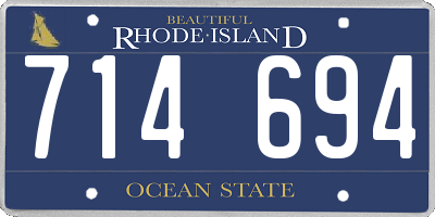 RI license plate 714694
