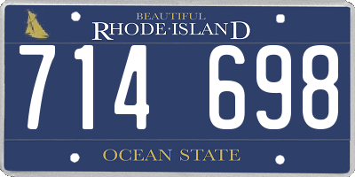 RI license plate 714698
