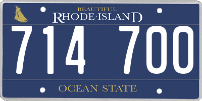 RI license plate 714700