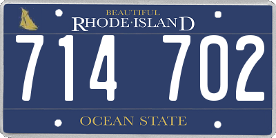 RI license plate 714702