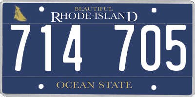 RI license plate 714705