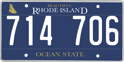 RI license plate 714706