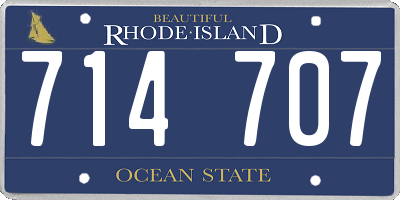 RI license plate 714707