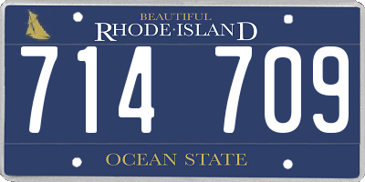 RI license plate 714709