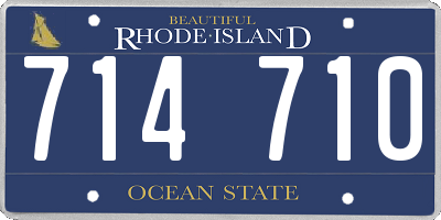 RI license plate 714710