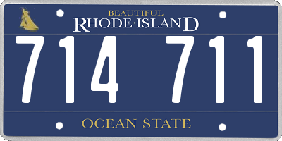 RI license plate 714711