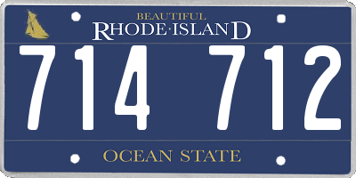 RI license plate 714712