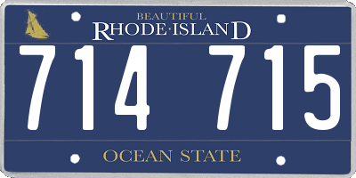 RI license plate 714715