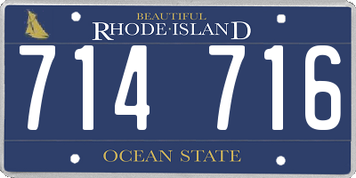 RI license plate 714716