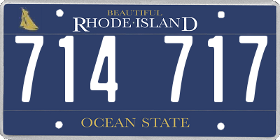 RI license plate 714717