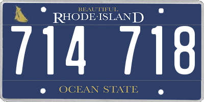 RI license plate 714718