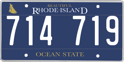RI license plate 714719