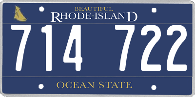 RI license plate 714722