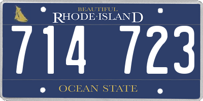 RI license plate 714723