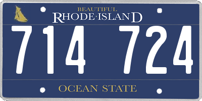 RI license plate 714724