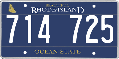 RI license plate 714725