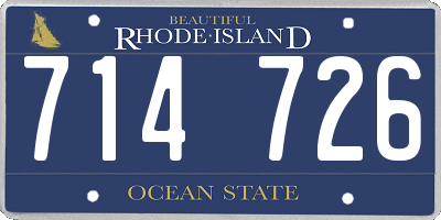 RI license plate 714726