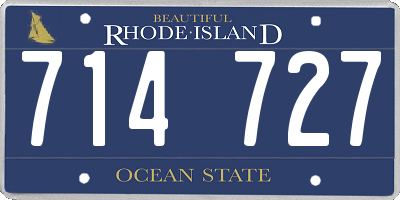 RI license plate 714727