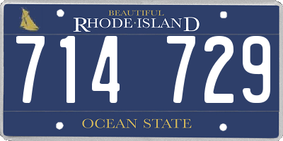 RI license plate 714729
