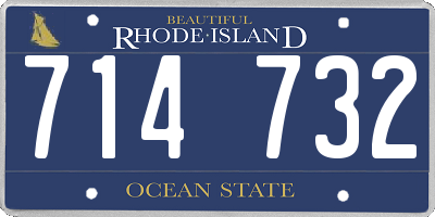 RI license plate 714732