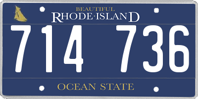 RI license plate 714736