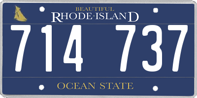 RI license plate 714737