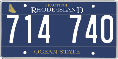 RI license plate 714740