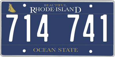 RI license plate 714741