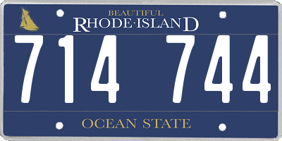 RI license plate 714744