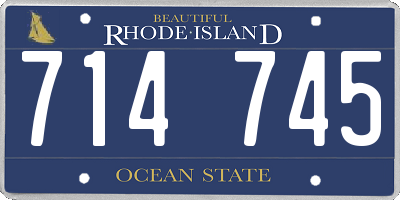 RI license plate 714745