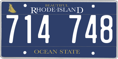 RI license plate 714748