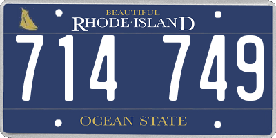 RI license plate 714749