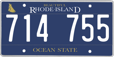 RI license plate 714755