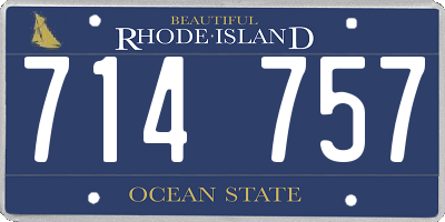 RI license plate 714757