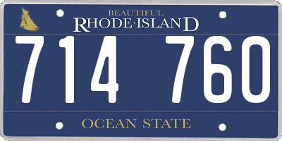RI license plate 714760